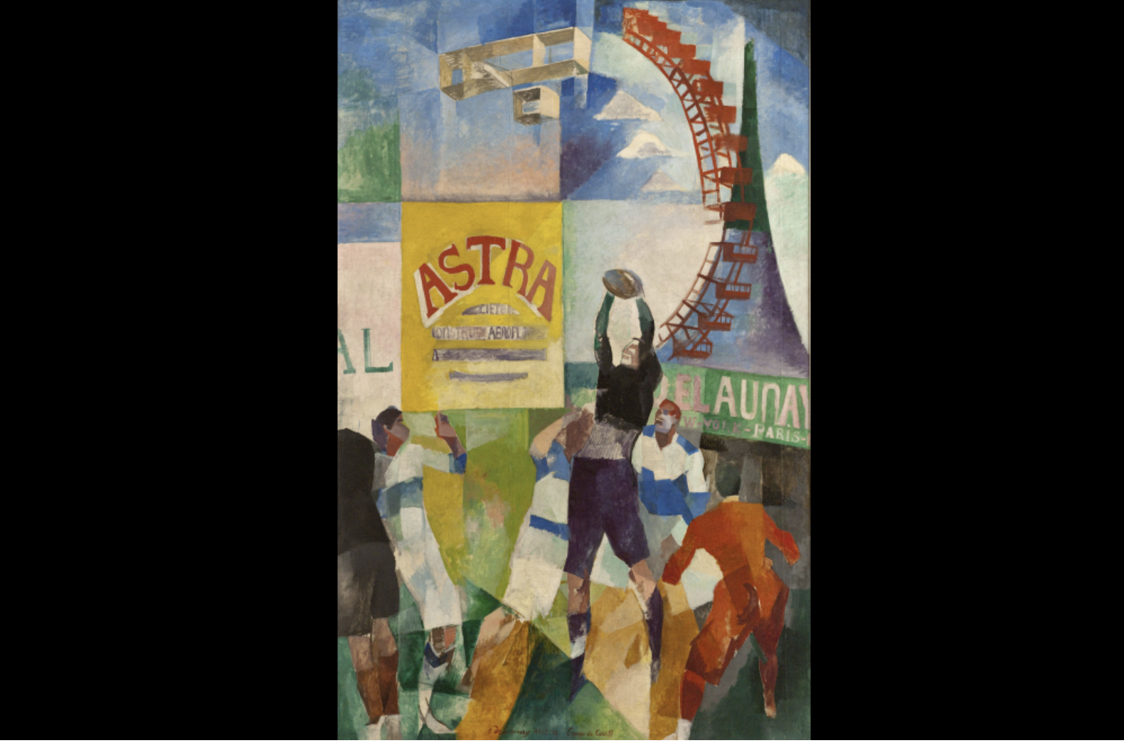 Rugby Players and Advertising Panels