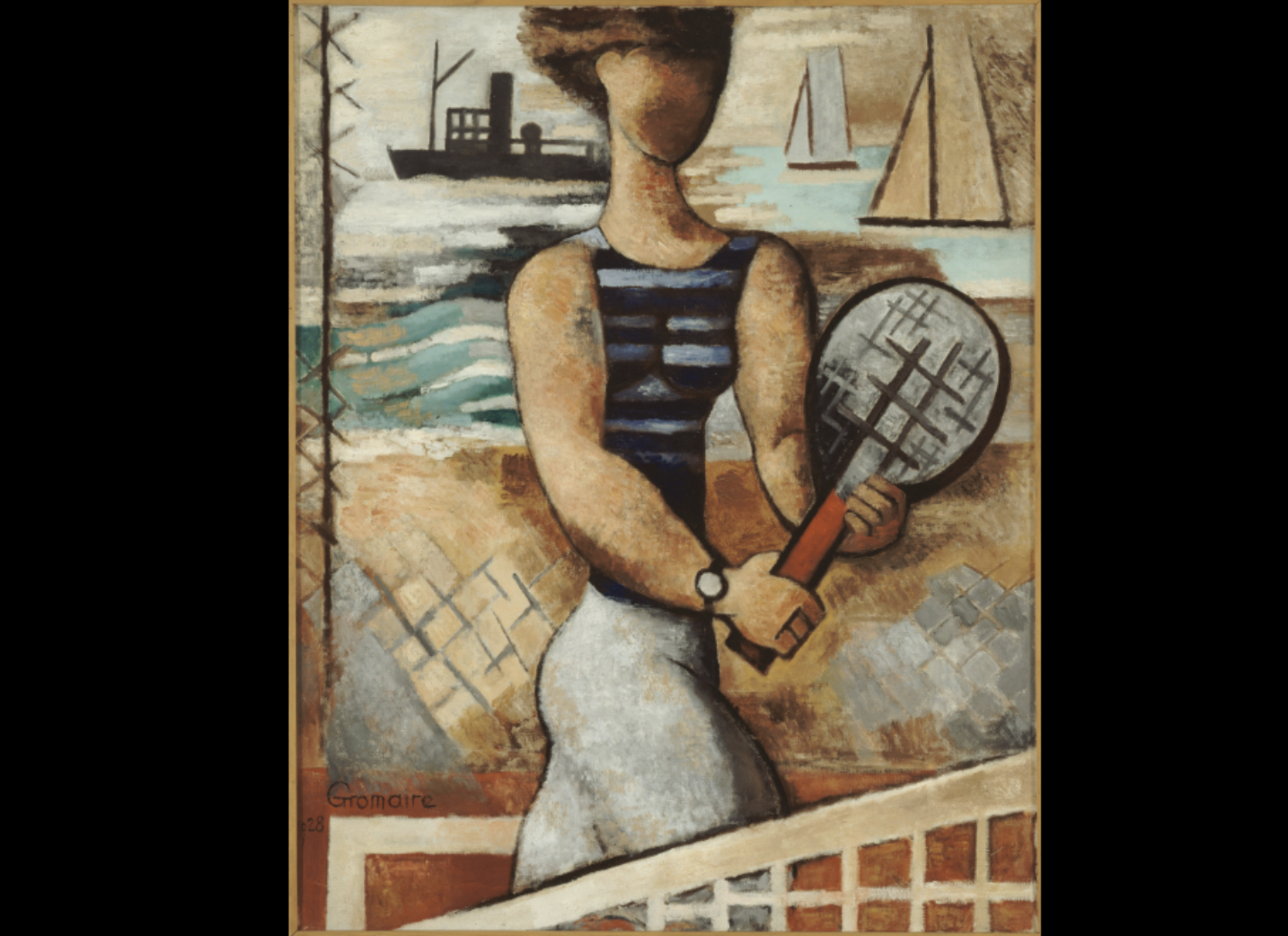 Tennis Player by the Sea